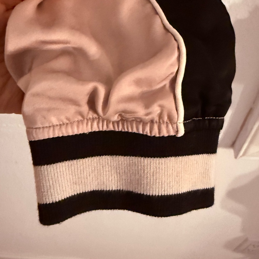 Joie Floral Embroidered Black and Pink Bomber Jacket - Picture 10 of 12